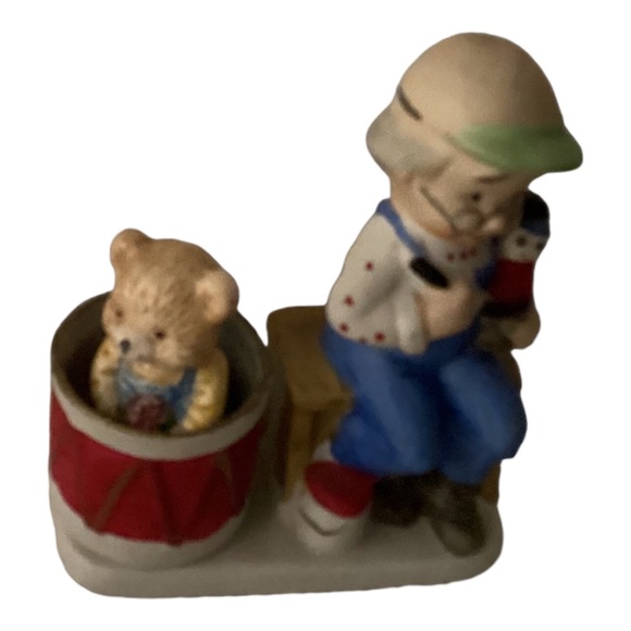 Grandpa Jasco Porcelain Christmas Luvkins Candelholder - Picture 1 of 9